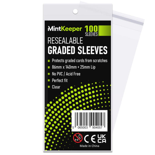 Mint Keeper Resealable Slab Sleeves and team bag Pack of 100, Perfect Fit For PSA, MGC